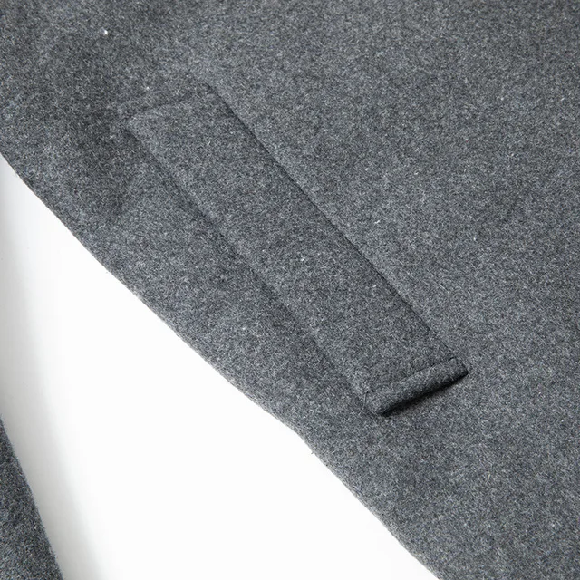 New Mens Fleece Warm Winter Coats Men Wool Blends Cashmere Trench Coats High Quality Solid Male Business Casual Wool Outewear 6