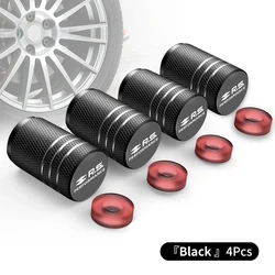 Set of 4 High - Quality Aluminum Alloy Tire Valve Caps (Black - 4PCS)