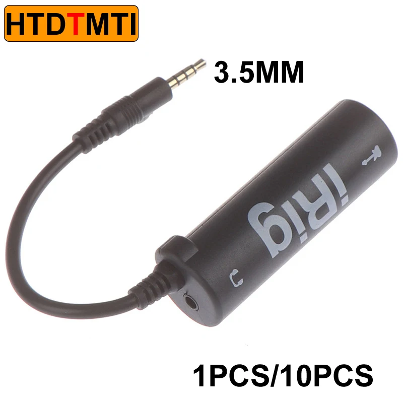1/10PCS 기타 인터페이스 I-Rig 변환기 3.5mm 오디오 케이블 교체 기타 전화 기타 오디오 인터페이스 기타 튜너 기타