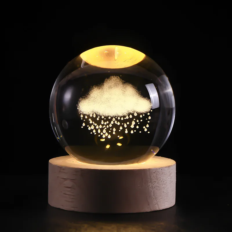 가정 장 천연 크리스탈 보석 LED 램프