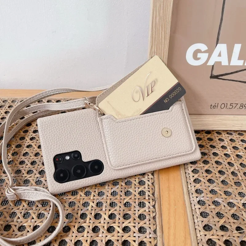 Crossbody Leather Phone Case Wallet with Card Holder Cover