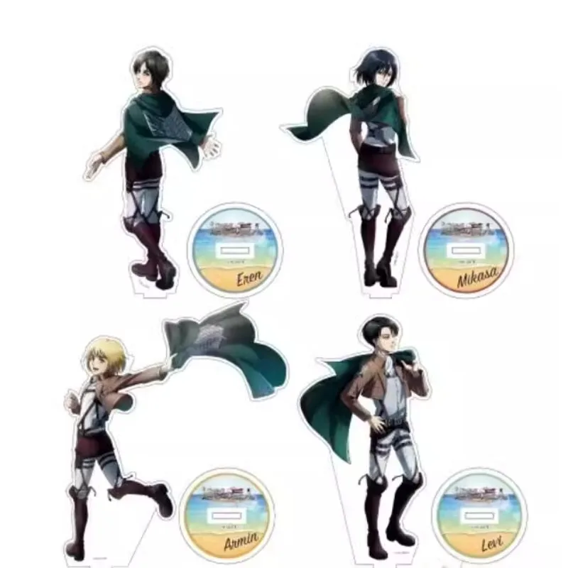 

Игра Armin Arlert Levi Ackerman Mikasa акриловая искусственная фигурка Аниме Эрен йер модель пластина Косплей игрушка для подарка