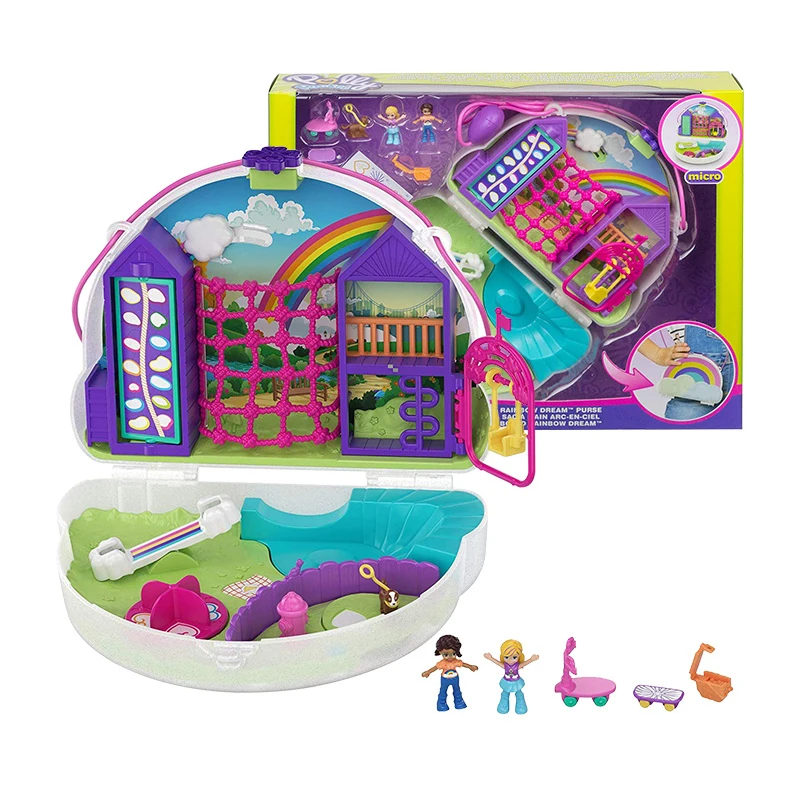 Piña Polly Pocket Bolsas Bolso Portable Auténtico De Polly Lila
