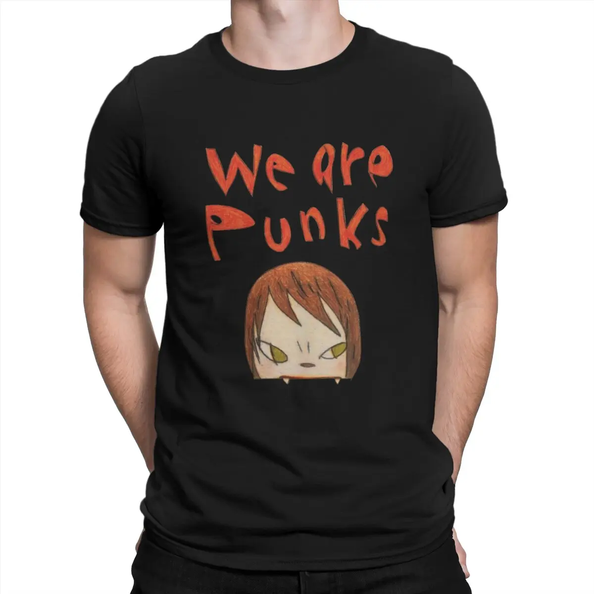 

We Are Punks Yoshitomo Nara Japanese Artist T Shirt Graphic O-Neck TShirt Harajuku Tops Polyester