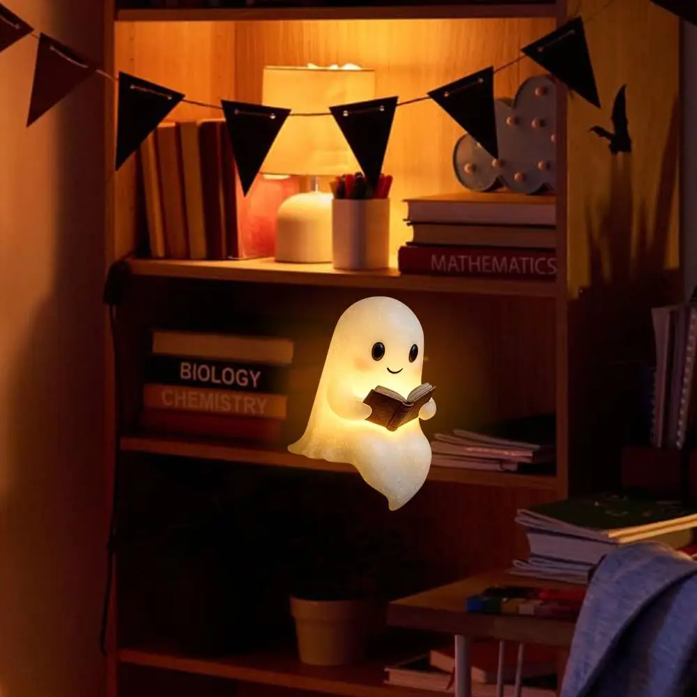 Süße Geister Lese-Lampe - 3D LED Nachtlicht Für Halloween & Wohnzimmer