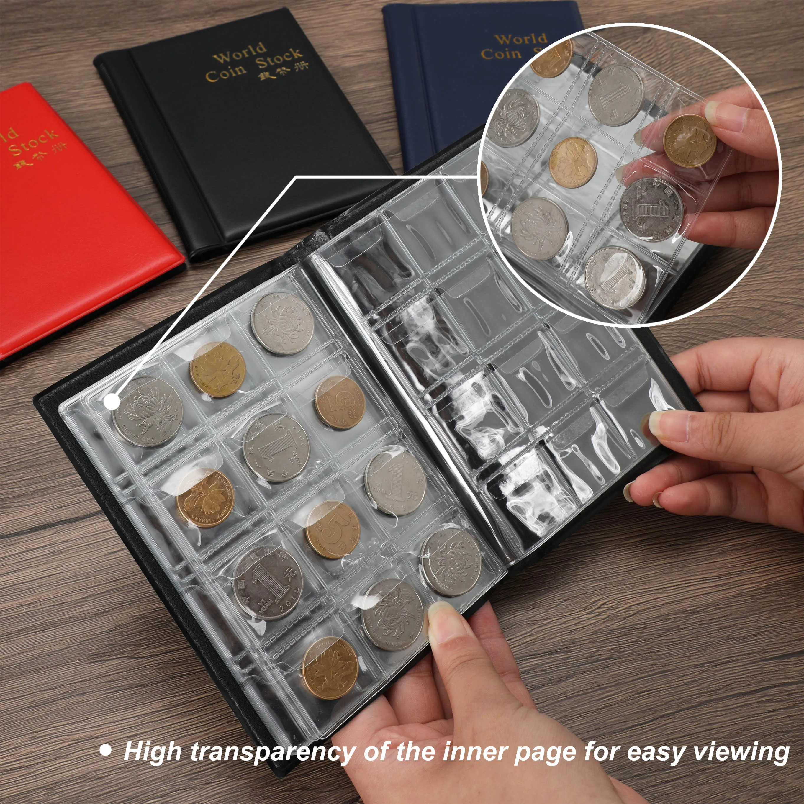 120 Pockets 10 Pages Coins Collection Album For Coins Holder