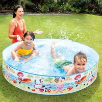 Piscine ronde pliable instantanée de 60 "x 10", scène océanique pour enfants, jeu d'eau amusant pour l'arrière-cour d'été 2