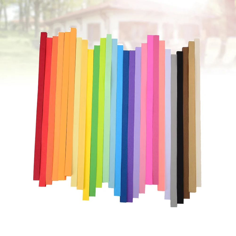 

2700 Sheets Origami Stars Paper DIY Star Folding Paper Pentagram Paper Strip 27 Colors Craft Paper Slice for Handcraft