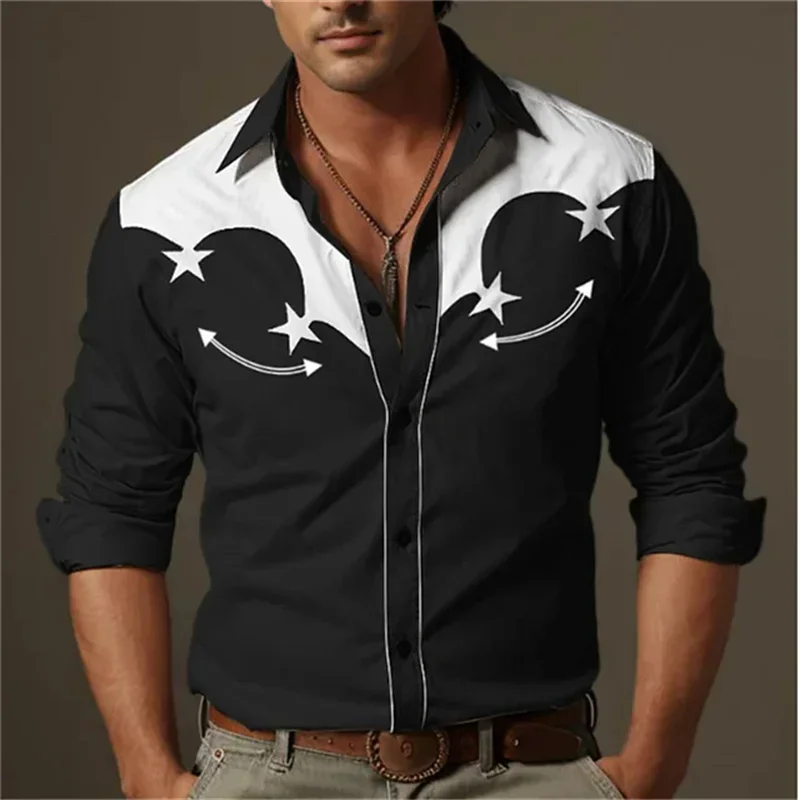 Camisa étnica tribal retro para hombre, ropa informal para exteriores, suave, de talla grande, de alta calidad, estilo nuevo 2024
