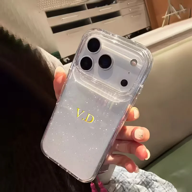 Personalized Custom Name Hot Foil Engraved Transparent With Fine Glitter thumbnail 6