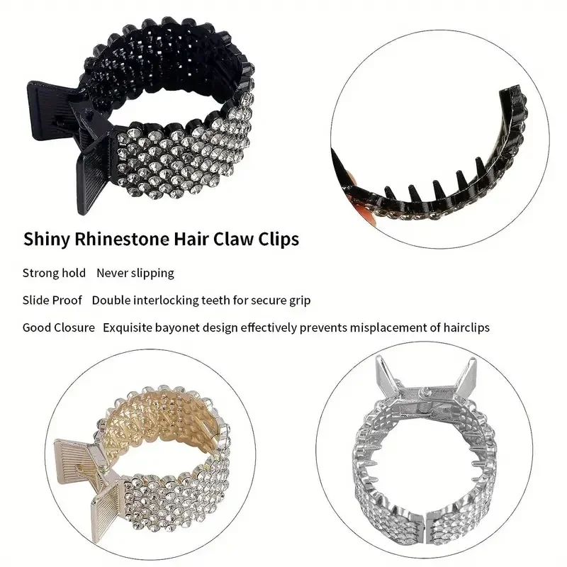 Elegante haarclip met sprankelende strass voor dames_voghion.com
