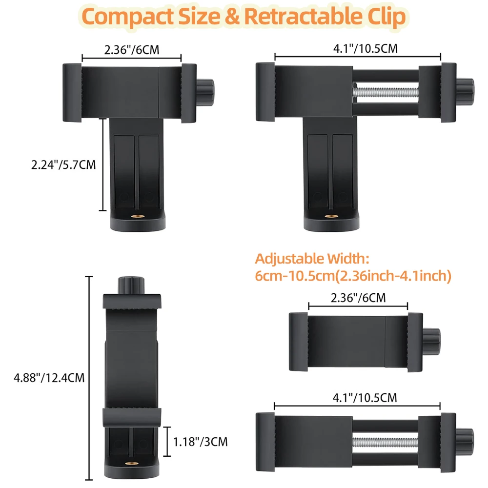 Rotatable Phone Tripod Mount Adapter For Smartphones_voghion.com