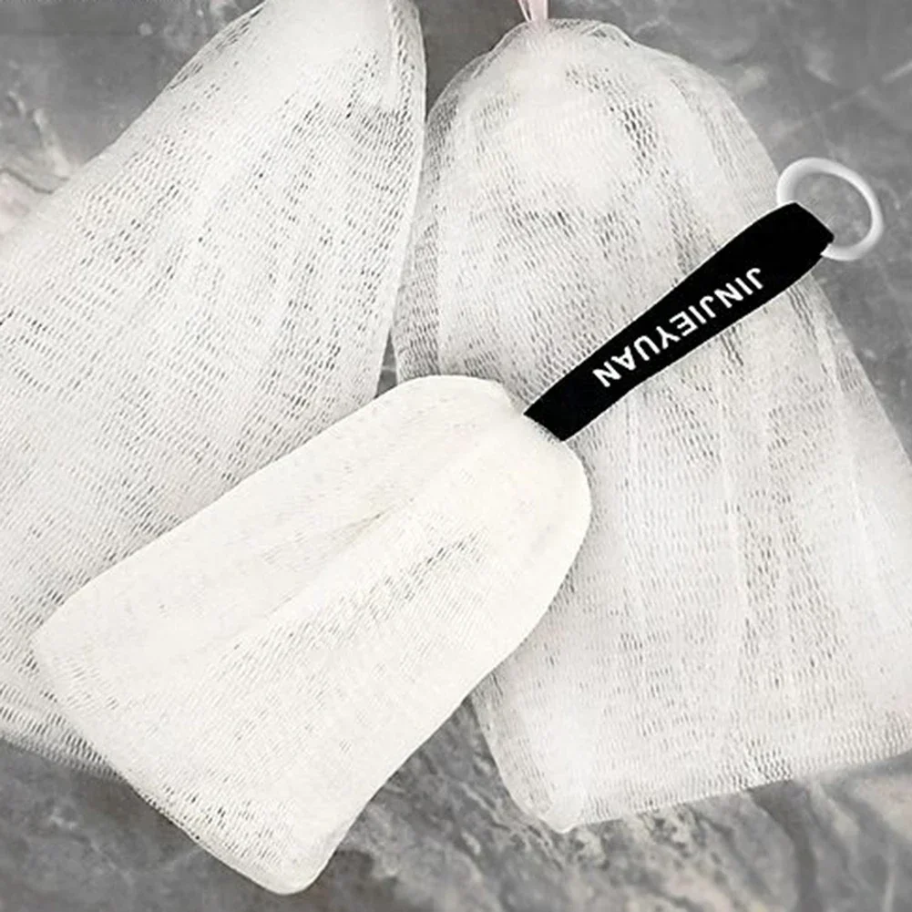 5pc Portable Hangable Handmade Soap Saver Bag Bath Shower Travel Foaming Mesh Net Cleaning Delicate Foam Net Back Scrubbers 6