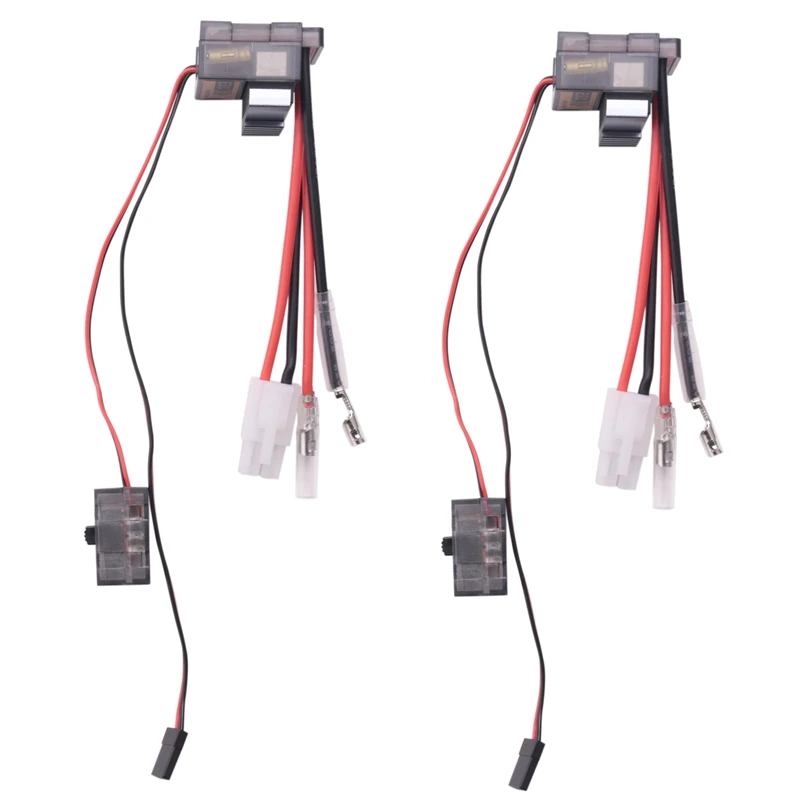 

2Pcs 320A Brushed Brush Speed Controller ESC /w Reverse for RC Car Boat 1/8 1/10