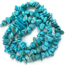 Natural Stone Beads for Jewelry Making - Irregular Crystal Quartz Gravel Beads, 16 - Inch Strand (Turquoise)