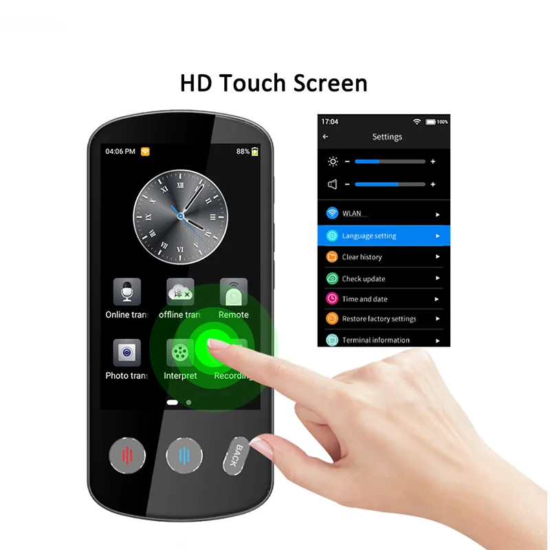 P60 Portable Audio Translator 138 Language Smart Translating Offline Real Time Smart Voice AI Voice Photo Translating Device