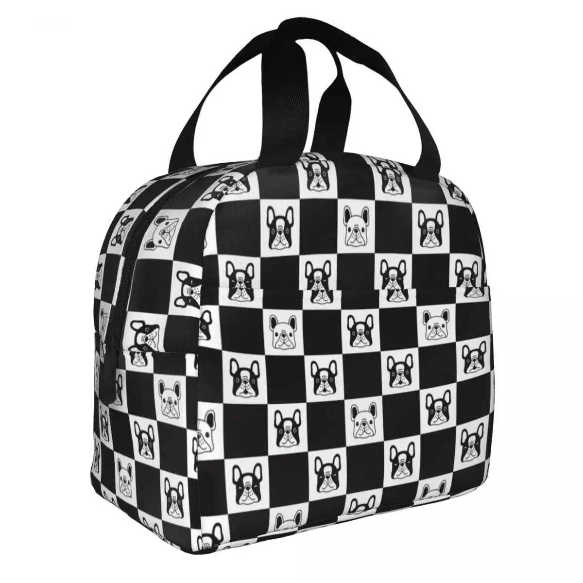 

Dog Seamless Pattern French Bulldog Insulated Lunch Bag Thermal Bag Lunch Container Cute Dog Lovers Tote Lunch Box Food Handbags