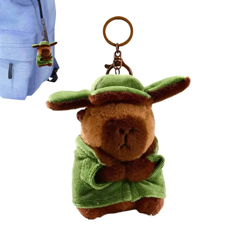 

Брелок для ключей capyora Plushies, легкий мягкий милый плюшевый кулон в виде плотного пальто с животным, для ремней и сумок