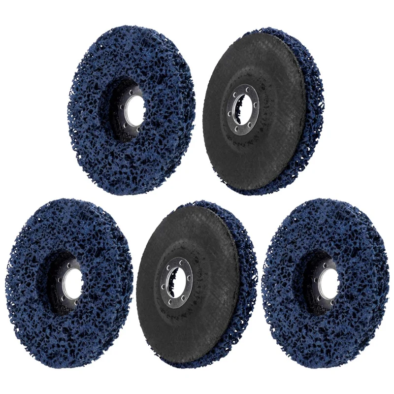 

NEW-5Pcs 125Mm Diameter Cleaning Strip Wheel Grinding Abrasive Disc For Angle Grinder Paint Rust Grinder Remover Tools