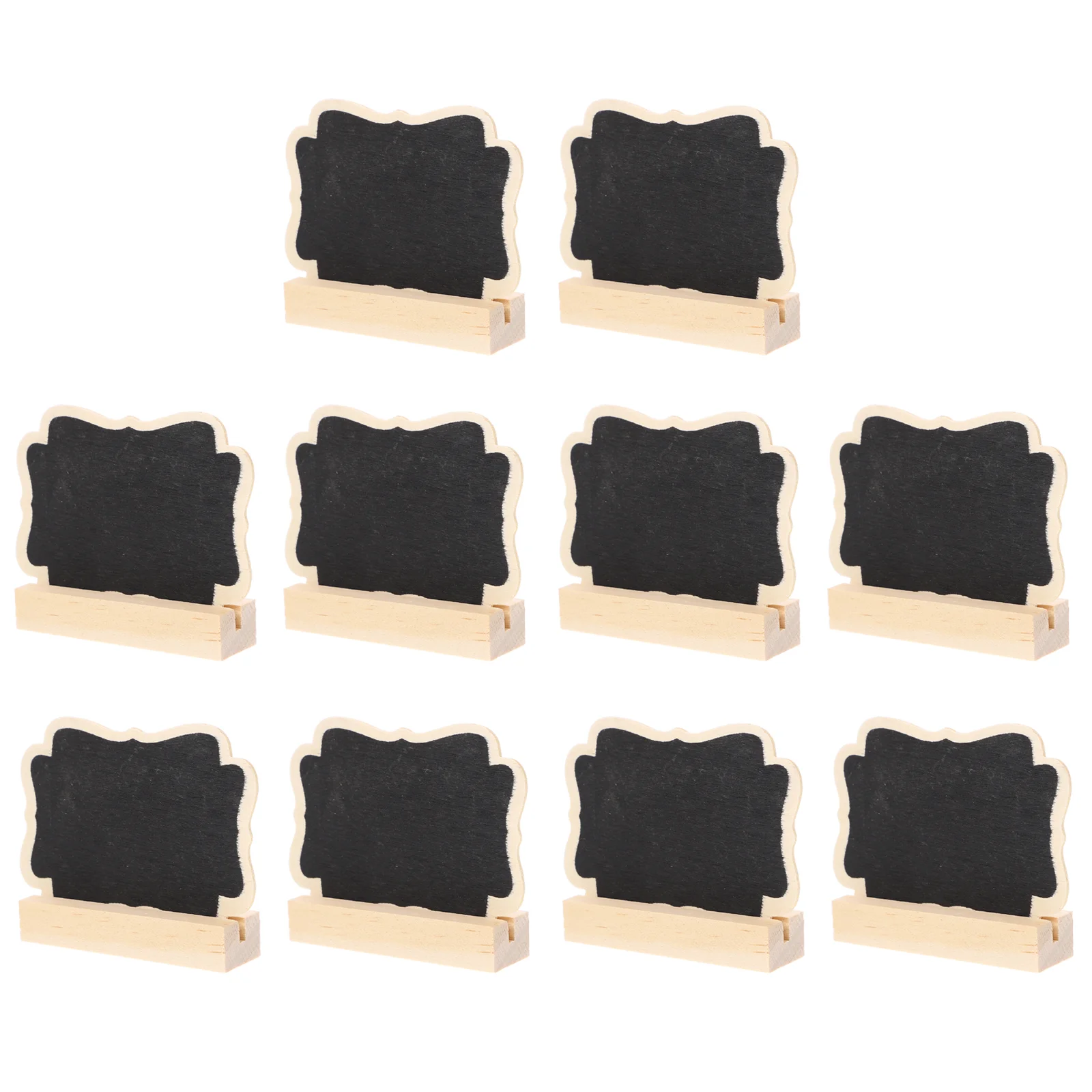 

10Pcs Creative Mini Chalkboard with Stand-Wooden Framed Blackboard Message Board Home Artware for Wedding Kitchen Home