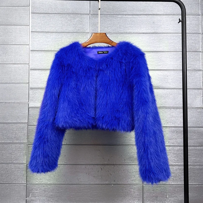 Suéter de lujo de gran tamaño para mujer, ropa de calle holgada de manga larga y cintura alta, chaquetas de invierno para mujer, nuevo