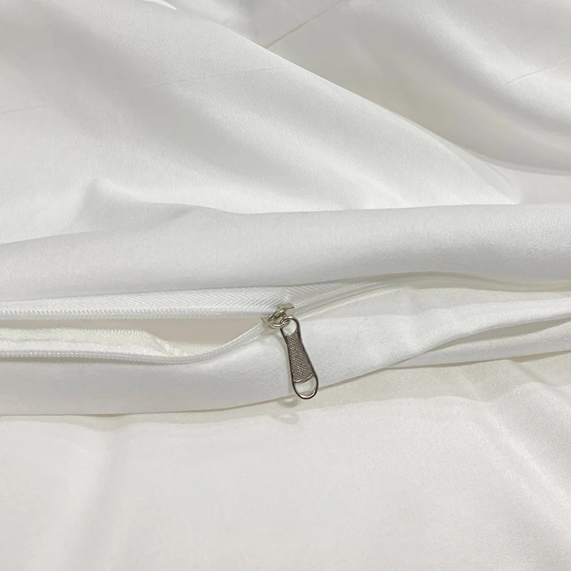 1 Set Cotton Bedding Set with Duvet Cover Bed Sheet Pillowcase Luxury Bedsheet Solid Color King Queen Full Twin Size - Image 5