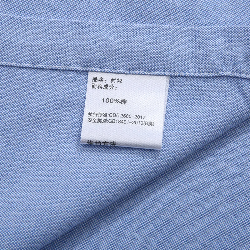 Männer Hemd Oxford Baumwolle Lose Hohe Qualität Oversize 6XL 7XL 8XL 10XL Plus Größe Langarm Mode Lässig Blau Lose kleid Hemd – Detail 7