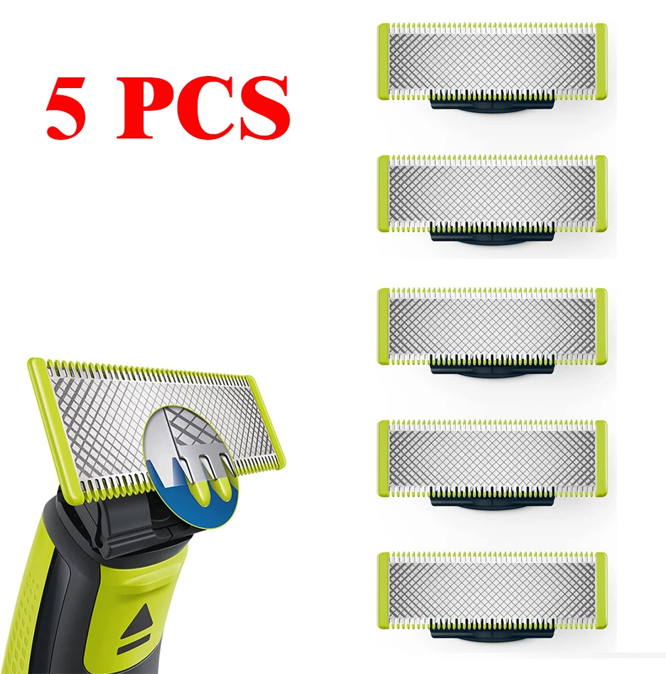 5pcs For Philips Oneblade Replacement Blade For Philips Oneblade QP210 QP220 QP230 QP2520 QP2530