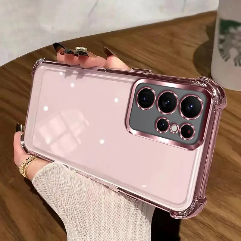 Luxury Transparent Electroplating Skin-friendly Back Cover Case