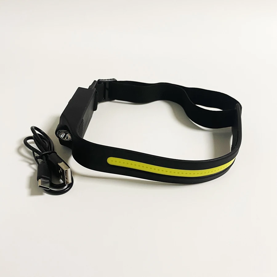 

LED Headlamp USB Rechargeable Wave Induction Sensor XPE COB Silica Gel All Perspectives Headlight Fishing Head Mounted Lights