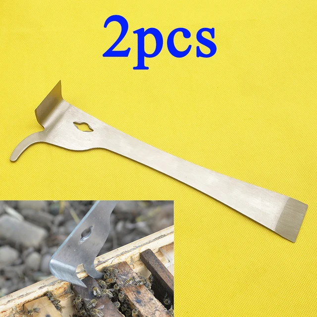 2 db Rozsdamentes Acél Mézkaparó Levágó Méhkamár Méhészet Méhkas Szerszámok Hardver