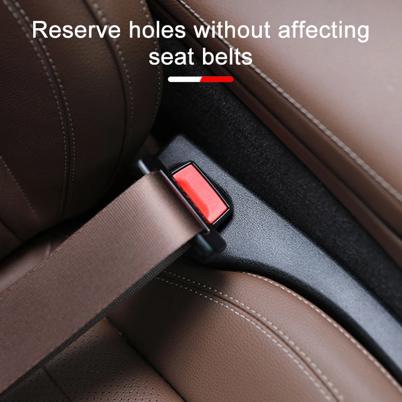 Black Elastic Plastic Car Seat Gap Filler Strip