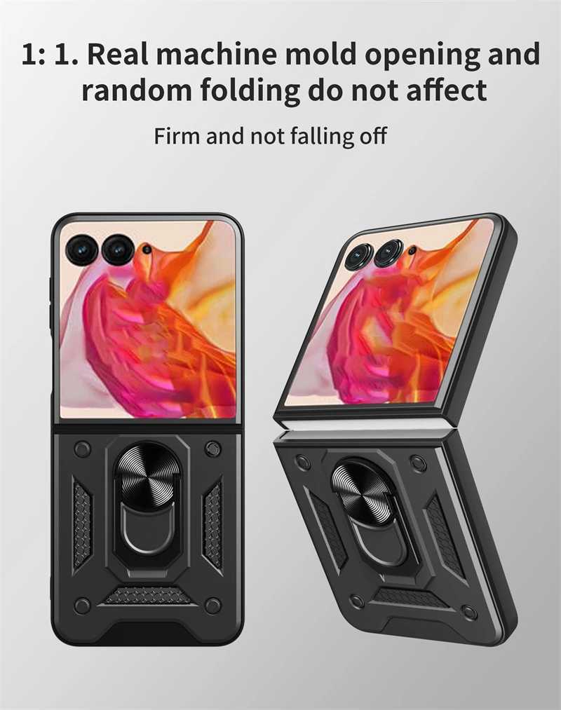Shockproof Armor Case with Magnetic Ring Holder - Durable Back Cover
