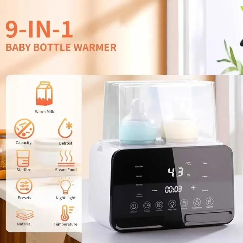 Newborn Baby Feeding Bottle Warmer & Sterilizers Timer Accurate Temperature Control Food Milk Warmers Baby Accessories