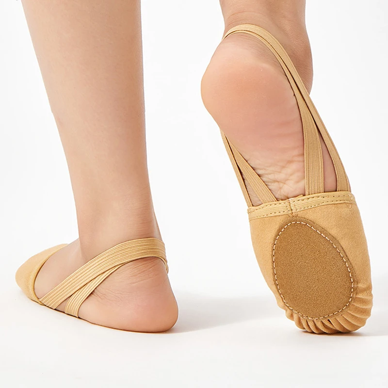Rhythmic Gymnastic Shoes Elastic Half Shoes Ballet Shoes Ballet Flat Slippers Dance Shoe Microfiber Girls Kids Women Belly 3