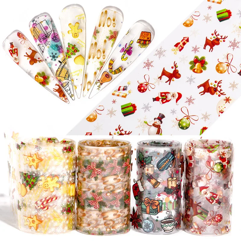 

10pcs 4cmx1meter Halloween Nail Designs Transfer Foils, Pumpkin Cat Witch Skull Slide Sticker , Nail Art Foil Set,JK11112uyjhhj