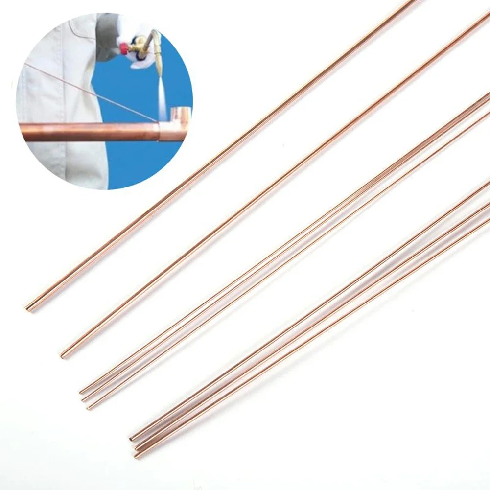 

5pcs Welding Rod Electrode For Welding Copper Tubes Phosphor Copper 1/1.6/2/2.5/3.0mm 500mm Corrosion Resistant