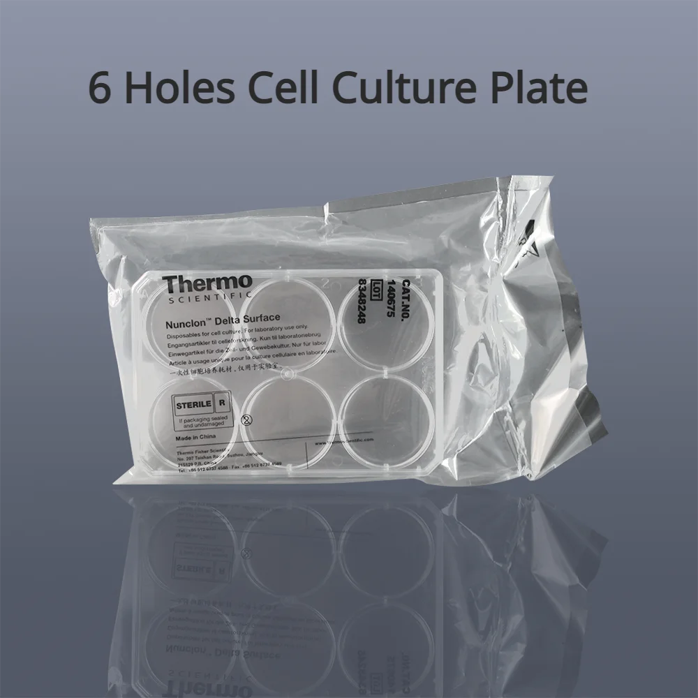 

Thermo NUNC Cell Culture Plate 6/12/24 Holes Disposable Cell Culture Plates Flat Bottom Sterile Bacterial Culture Treated Plate