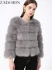 ZADORIN S-6XL Mink Coat Winter Black White Faux Fur Coat Woman Elegant Fluffy Faux Fur Jacket Top Short Fur Coats Woman Clothing 3