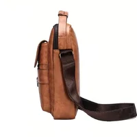 Neutral style men's and women's business single shoulder bag, suitable for business trips, made of PU material - Image 4