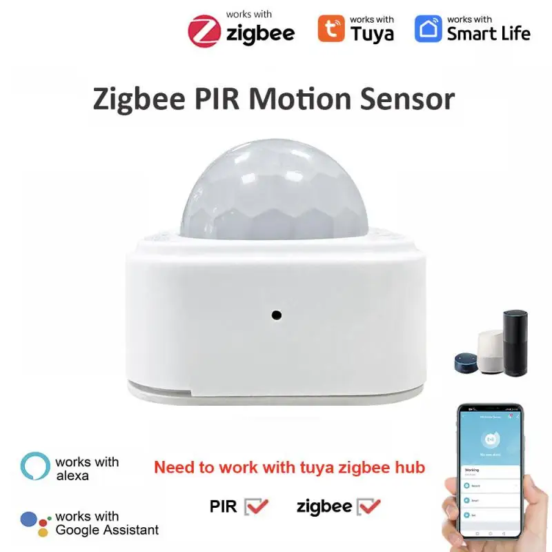 

Датчик движения человеческого тела Tuya Zigbee, миниатюрный Инфракрасный датчик движения для умного дома, работает со шлюзом Alexa