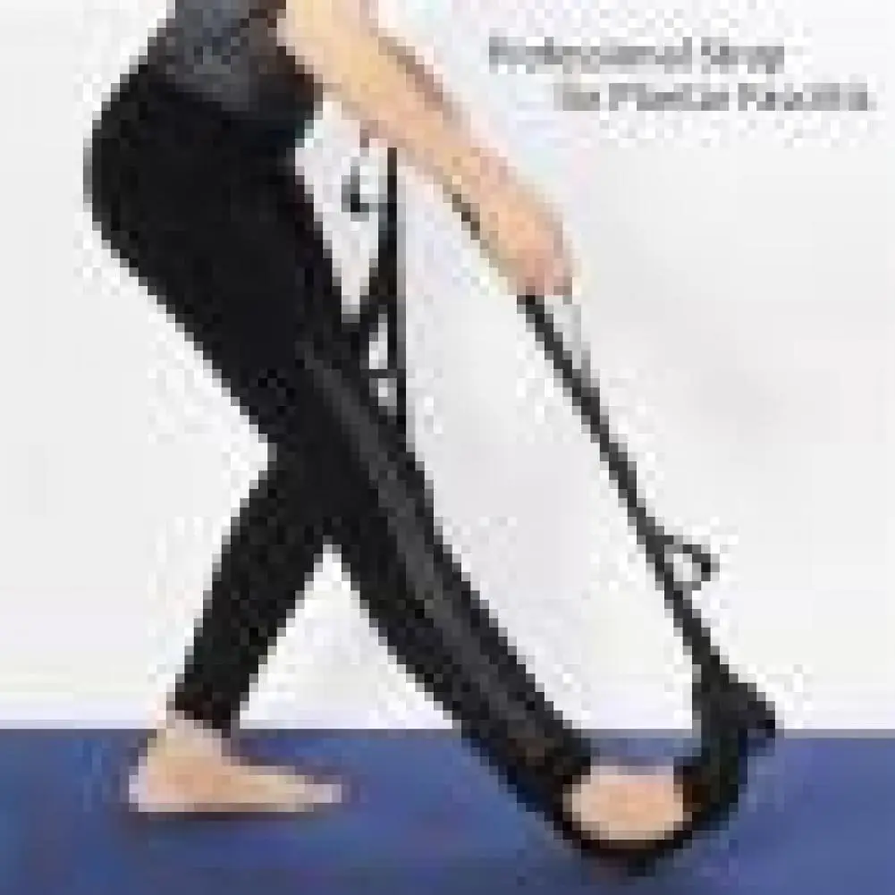 Fulllucky Precise Suture Long Lifespan Fascia Stretcher Strap Polyester  Cotton Yoga Flexibility Leg Stretching Training Belt for Home - Black