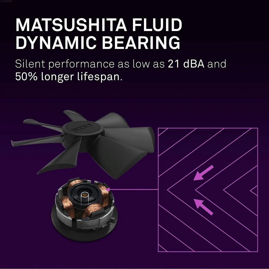 NZXT PC 케이스 선풍기, 순환 거울 조명 효과, 4 핀 PWM 500-2000RPM 냉각 선풍기, 120mm(Rf-Ap120-F) 140mm