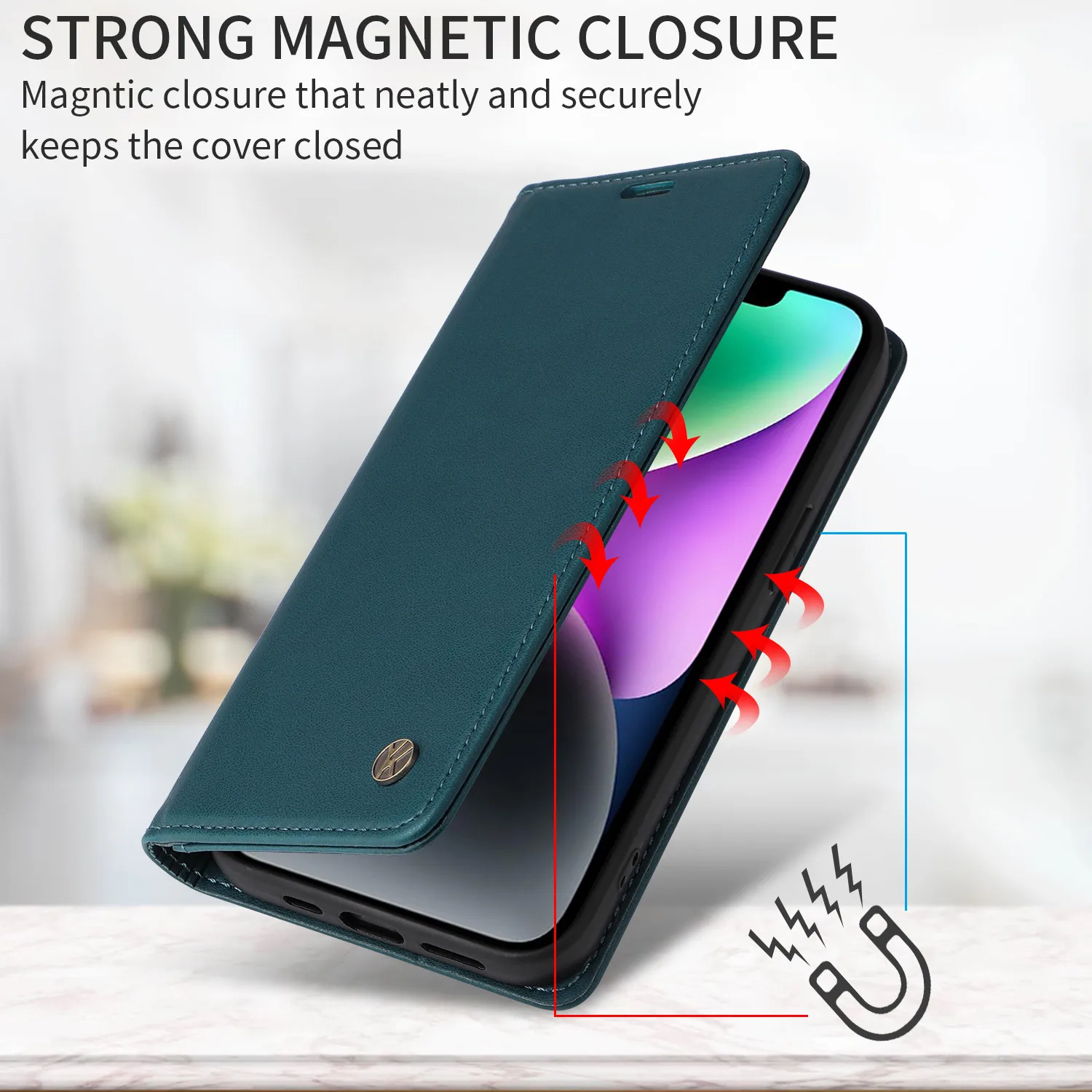 Leather Flip Wallet Case with Stand - Elegant and Durable Protection