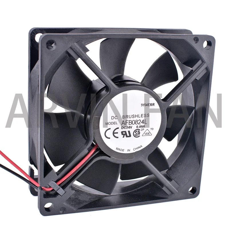 

AFB0824L 80mm Fan 8025 80x80x25mm 24V 0.09A Double Ball Bearing Inverter Mute Cooling Fan