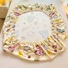 Soft Warm Milk Velvet Plush Fitted Sheet Elastic Mattress Cover Winter Snowflake Fleece Bed Linen Winter Couple Customized size 5