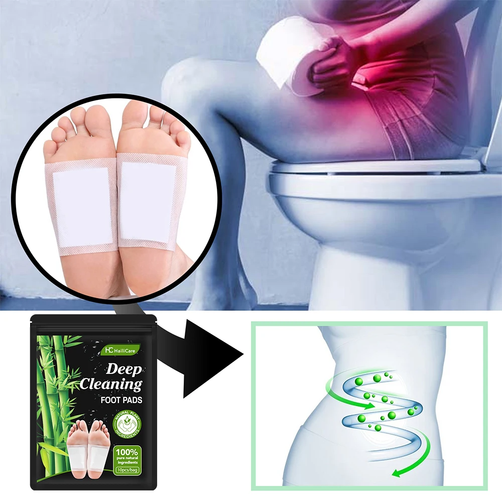 10 Pack Bamboo Foot Pads for Detox and Relaxation