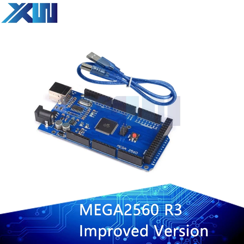 MEGA2560 MEGA 2560 R3 ATMEGA16U2 ATMEGA2560 ATMEGA2560-16AU Board For Arduinio USB Cable 5V Replace ATMega8U2 embedded controller development board mega compatible board atmega2560 esp8266 32mb usb ttl ch340g