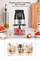 Hachoir à viande portable multifonctionnel à grande vitesse, mini mélangeur personnel, robot culinaire, centre commercial, Ju479, hachoir à sec, 500 ml, 800 W 4