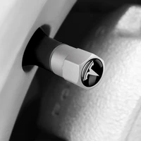 4Pcs Car Wheel Tire Valve Caps Cover Car Wheel Tire Stem Air Valve Caps for Tesla Model 3 Model S Model X Model Y Roadster WYE 3